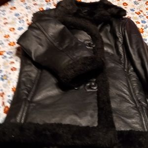 Little girls Wilson leather coat